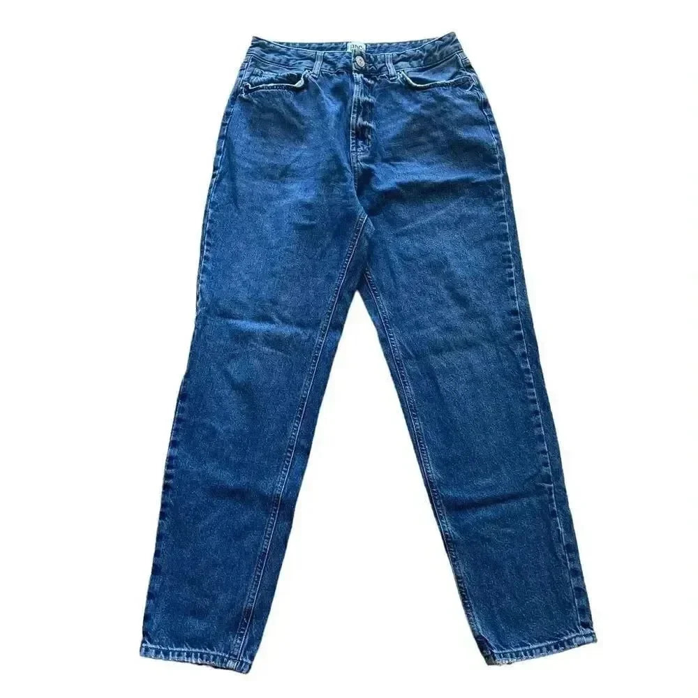 BDG Mom High Rise Cotton Blue Denim Slim Leg SZ 29 #1336